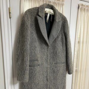 1 of 300 TOPSHOP Gray Wool/Alpaca/Mohair Coat, Size: US 4/EU 36/UK 8